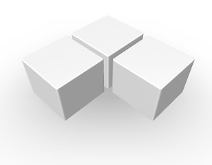Image showing three cubes