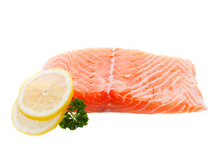 Image showing Raw salmon fillet