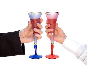 Image showing Couple of glasses, celebration