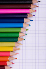 Image showing Multicolor pencils on paper