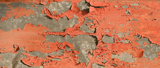 Image showing cracked red paint