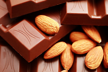 Image showing chocolate with almonds