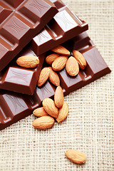 Image showing chocolate with almonds