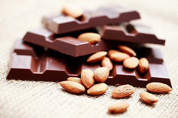 Image showing chocolate with almonds