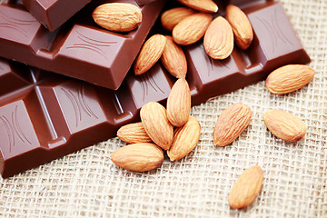 Image showing chocolate with almonds