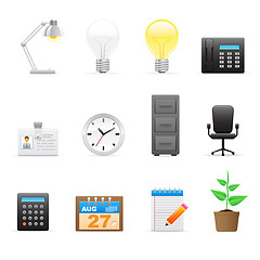 Image showing Office icons set  (Workplace)