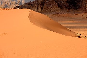 Image showing Red desert sand dune