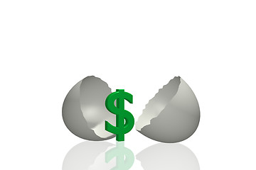 Image showing Dollar Sign Hatched