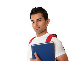 Image showing Student wearing a backpack 