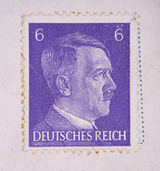 Image showing old postage stamp with adolf hitler 