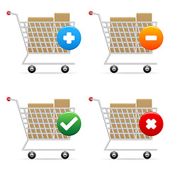 Image showing Shopping carts icons