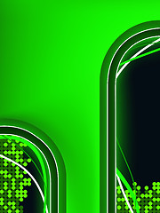 Image showing Green Neon Background with Copyspace