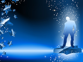 Image showing Boy Dancing on Star Blue Flyer
