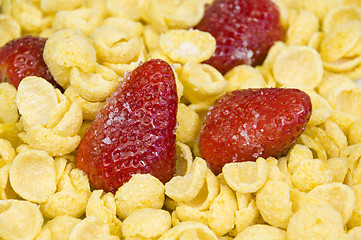 Image showing strawberry cereals