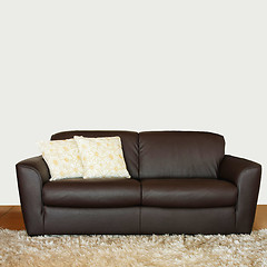 Image showing Brown sofa