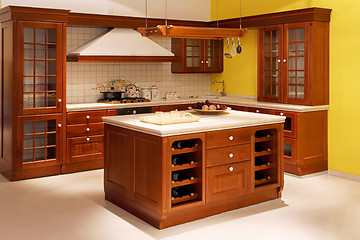 Image showing Wooden kitchen