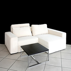 Image showing White settee