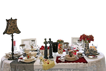 Image showing Vintage table setup