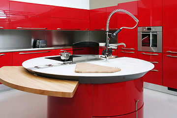 Image showing Red kitchen