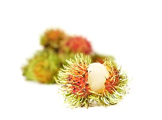 Image showing exotic Thai fruit Rambutan or Ngo