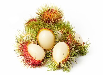 Image showing exotic Thai fruit Rambutan or Ngo