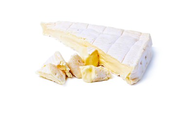 Image showing Wedge of Gourmet  Brie Cheese