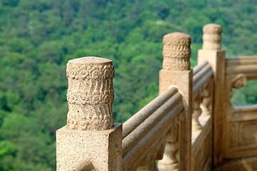 Image showing Handrail of pagoda