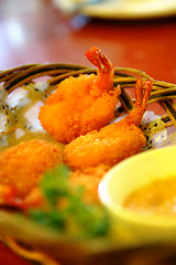 Image showing Basket of shrimps