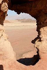 Image showing Window in the rock in desert