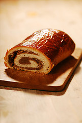 Image showing still life of poppy bread loaf