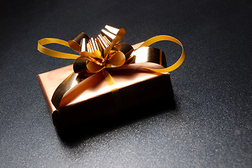 Image showing gift box on dark background