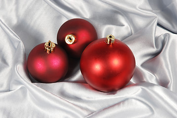 Image showing red christmas balls