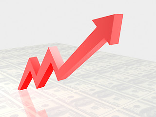 Image showing Business Graph, 3d rendered conceptual arrow chart.