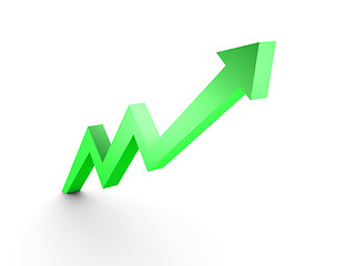 Image showing Business Graph, 3d rendered conceptual arrow chart.