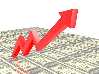 Image showing Business Graph, 3d rendered conceptual arrow chart.