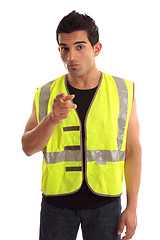 Image showing Construction worker pointing his finger