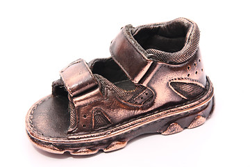 Image showing bronzed baby shoe