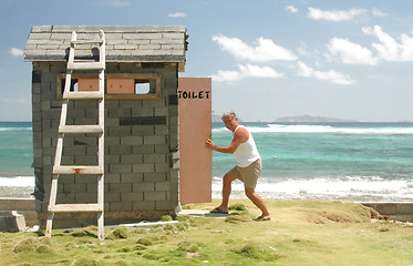 Image showing going to the outhouse 404