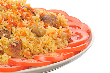 Image showing Rice with meat