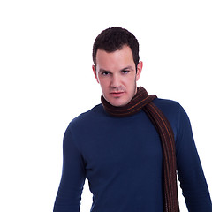 Image showing Handsome man, with a scarf
