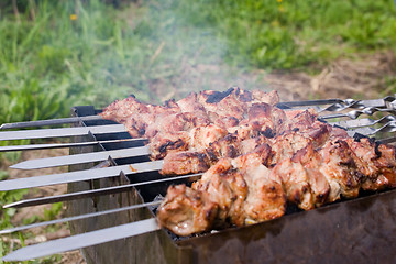 Image showing Preparing Shashlik