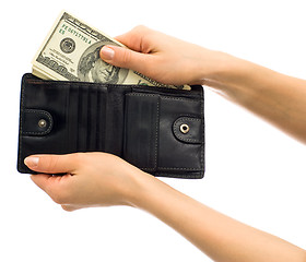 Image showing Hands with wallet