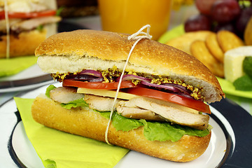 Image showing Chicken And Salad Roll