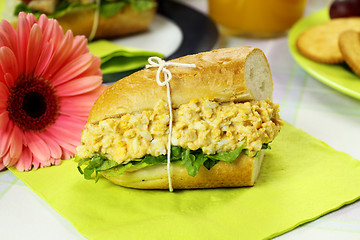 Image showing Curried Egg And Lettuce Roll