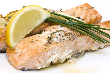 Image showing baked salmon