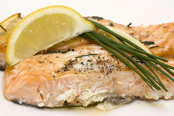 Image showing baked salmon