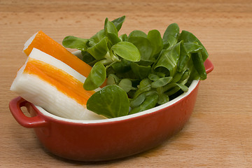 Image showing surimi and salad