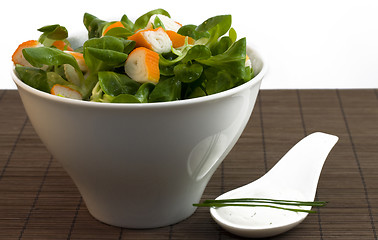 Image showing salad surimi and tzatziki