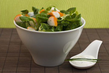 Image showing salad surimi and tzatziki