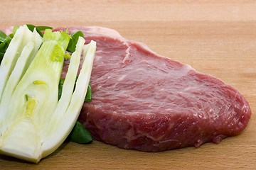 Image showing Raw beef and fennel